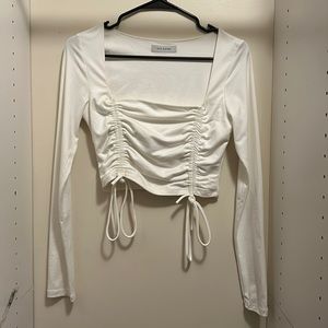 Fitted Long Sleeve Cropped Shirt